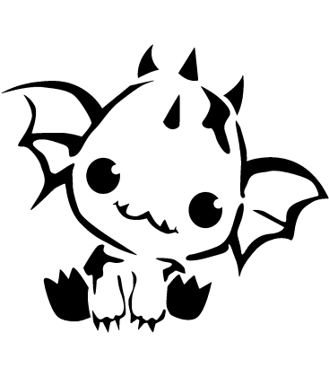 Ancient Wyrm pumpkin carving stencil