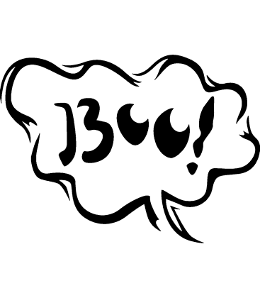 Boo Speech Bubble pumpkin carving stencil