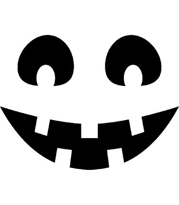 Classic Jack-o'-Lantern pumpkin carving stencil, free