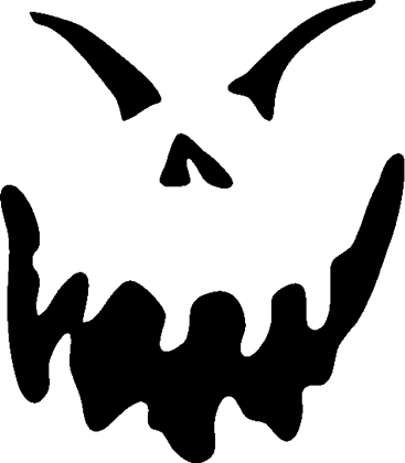 Creepy Ghost pumpkin carving stencil