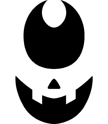 Cyclops pumpkin carving stencil