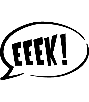 Eeek Speech Bubble pumpkin carving stencil