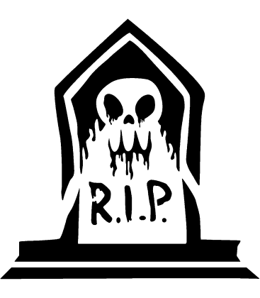 Graveyard Gravitas pumpkin carving stencil