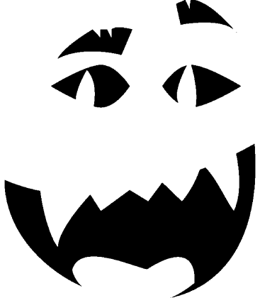 Happy Dracula pumpkin carving stencil