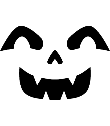 Happy Vampire pumpkin carving stencil