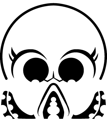 Inky Intrigue pumpkin carving stencil