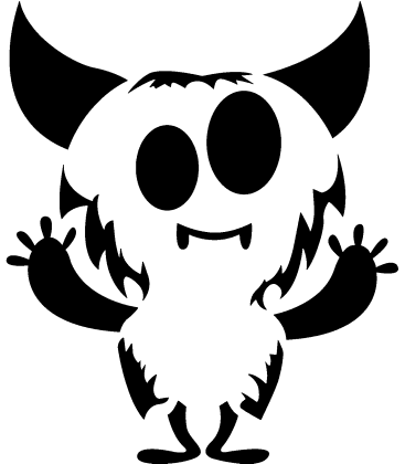 Laughing Larry pumpkin carving stencil