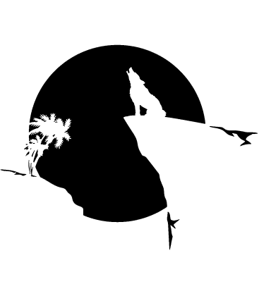 Moonlit Hunter pumpkin carving stencil