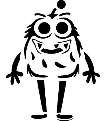 Playful Pete pumpkin carving stencil