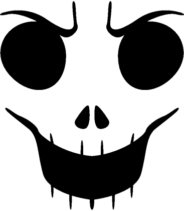 Scarecrow pumpkin carving stencil