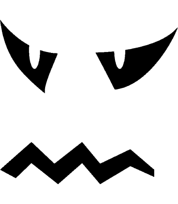 Angry Pumpkin pumpkin carving stencil