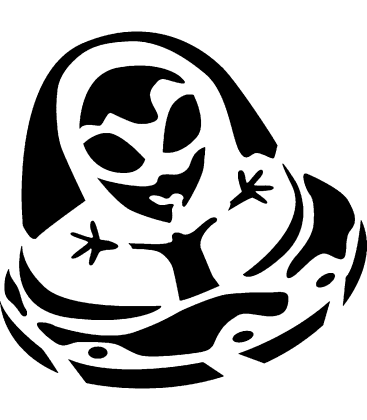 Asteroid Alex pumpkin carving stencil