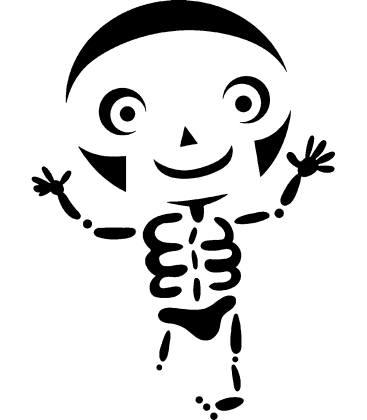 Bone Chiller pumpkin carving stencil