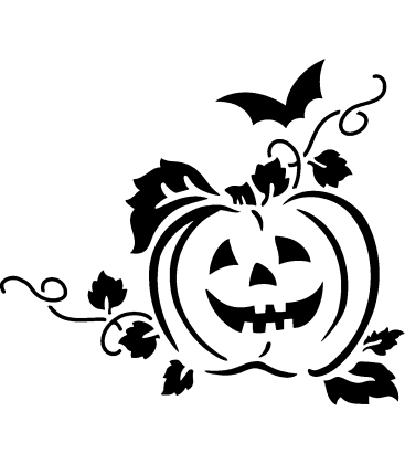 Bouncy Boris pumpkin carving stencil