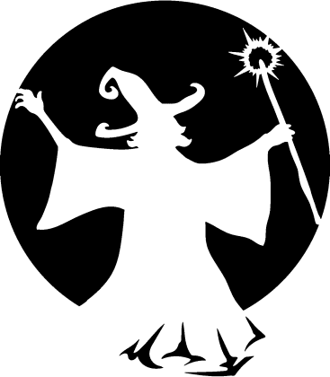 Broomstick Bearer pumpkin carving stencil
