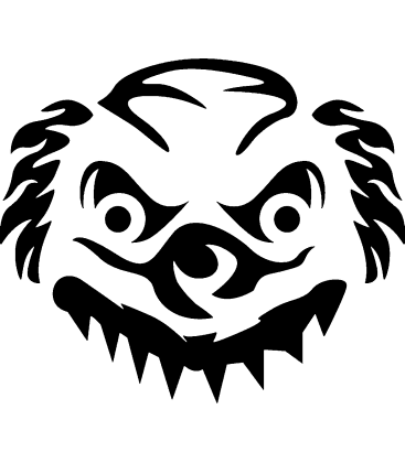 Chilling Chuckle Champion pumpkin carving stencil