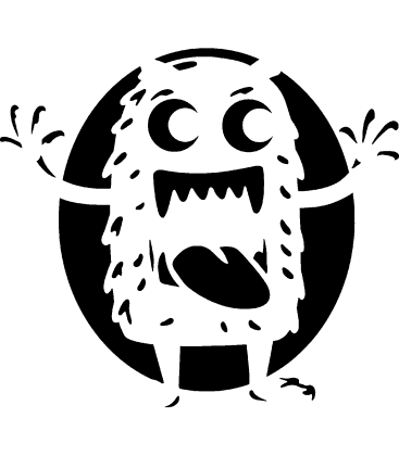 Chuckling Charlie pumpkin carving stencil