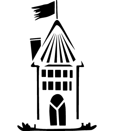 Creepy Cottage pumpkin carving stencil