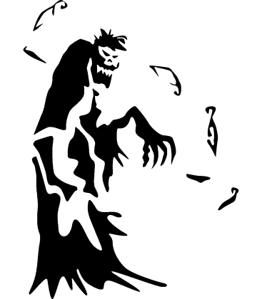 Crypt Crawler pumpkin carving stencil