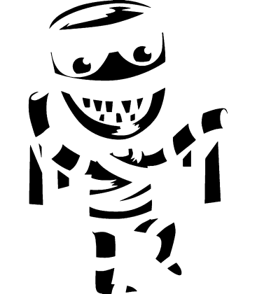Cryptic Clinger pumpkin carving stencil