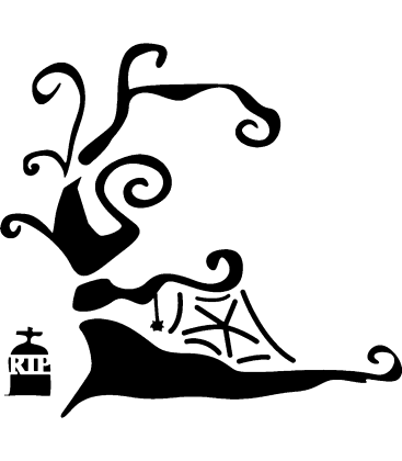 Cursed Cypress pumpkin carving stencil
