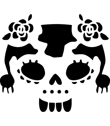 Dancing Dead Diva pumpkin carving stencil