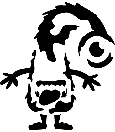 Delighted Dave pumpkin carving stencil