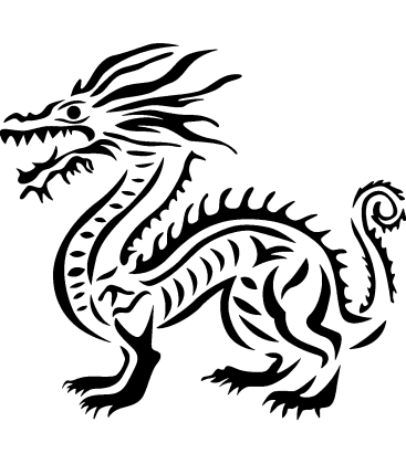 Dragon's Fury pumpkin carving stencil