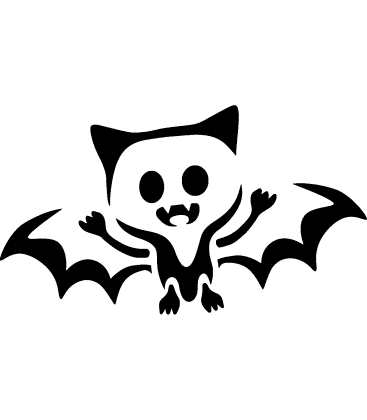 Echoing Echolocation pumpkin carving stencil
