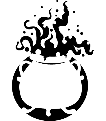 Eerie Enchantress pumpkin carving stencil