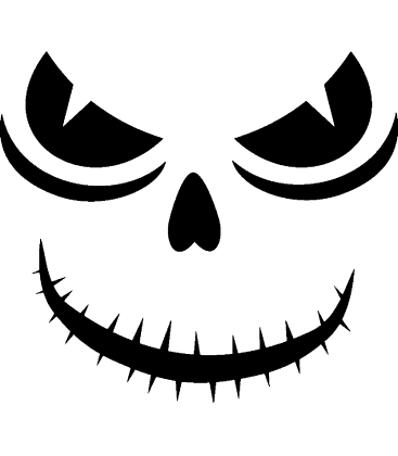 Evil Scarecrow pumpkin carving stencil
