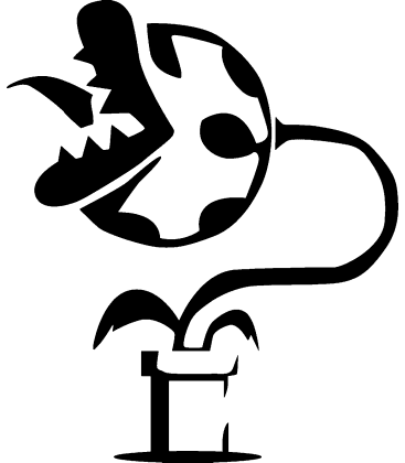 Fanged Flora pumpkin carving stencil