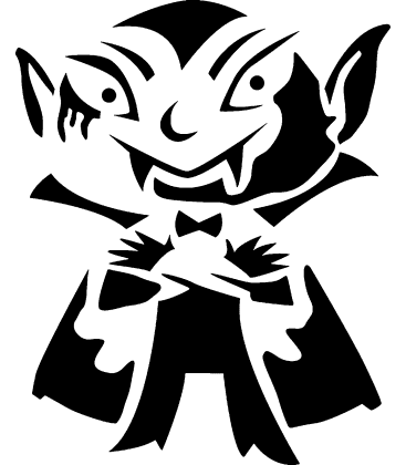 Fanglantern pumpkin carving stencil