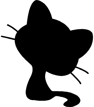 Feline Flair pumpkin carving stencil
