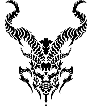 Fiendish Figure pumpkin carving stencil