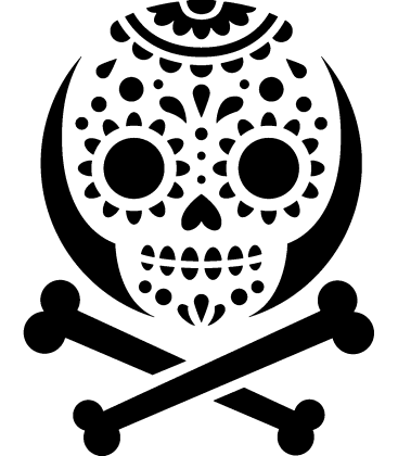 Fiesta of Phantoms pumpkin carving stencil