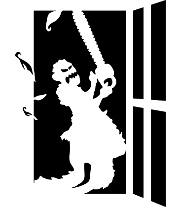 Flesh Feaster pumpkin carving stencil