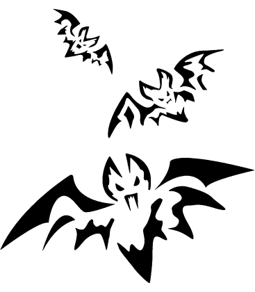 Flightof Fright pumpkin carving stencil
