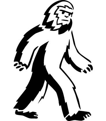 Forest Bigfoot pumpkin carving stencil