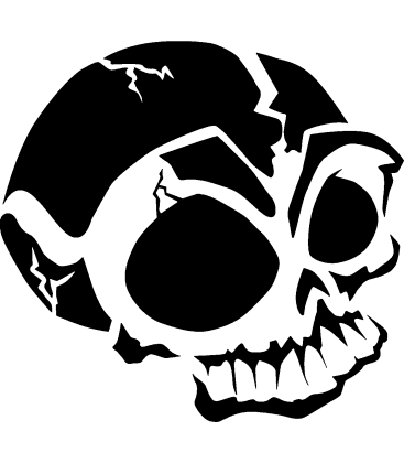 Frightful Fragment pumpkin carving stencil