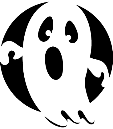 Ghostly Gleam pumpkin carving stencil