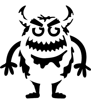 Giggling George pumpkin carving stencil