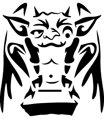 Gothic Guardian pumpkin carving stencil