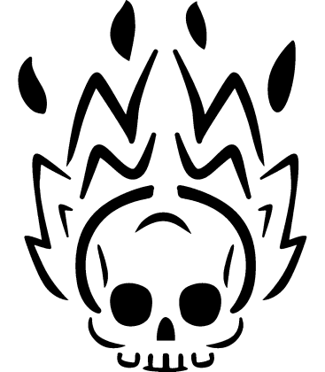 Grim Grin pumpkin carving stencil
