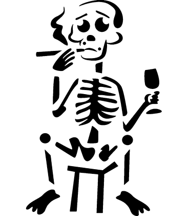 Haunting Humerus pumpkin carving stencil