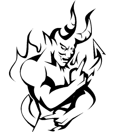 Hellfire Harbinger pumpkin carving stencil