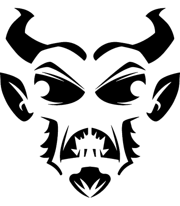 Infernal Imp pumpkin carving stencil