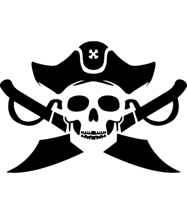 Jolly Roger pumpkin carving stencil
