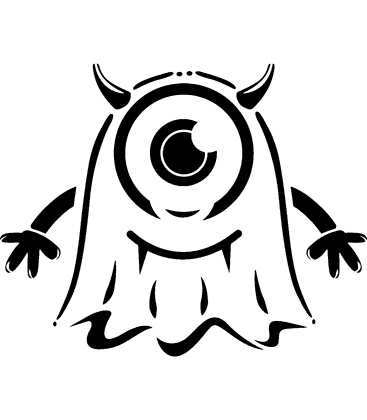 Jovial Jeffrey pumpkin carving stencil