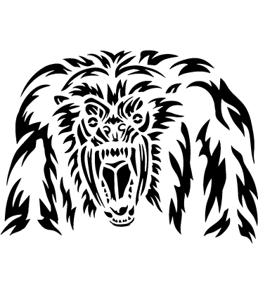 Lunar Howl pumpkin carving stencil